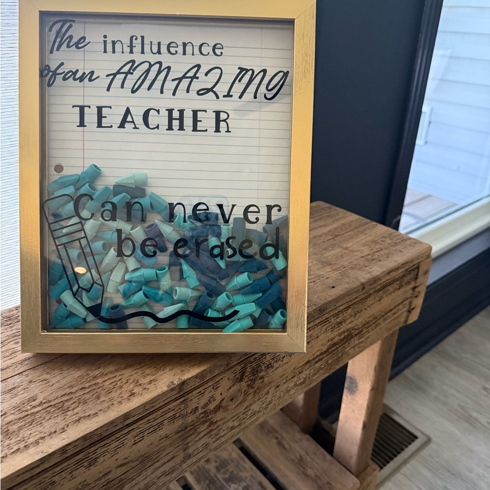 Gold Framed Teacher Quote Decor